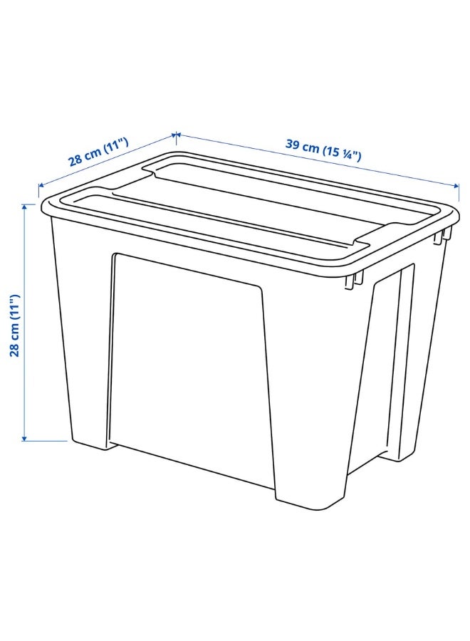 SAMLA Box with lid, transparent, 39x28x28 cm/22 l - Image 5